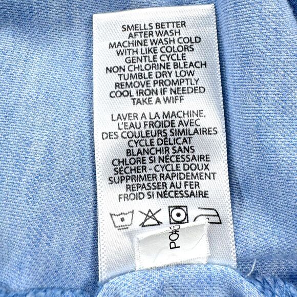 Travis Mathew Polo Shirt Men XL Blue Heather Pima Cotton Performance Golf Casual - Picture 8 of 10